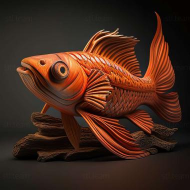 3D model Malabar danio fish (STL)